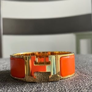 Hermes Clic-Clac H Bracelet Orange Fruité